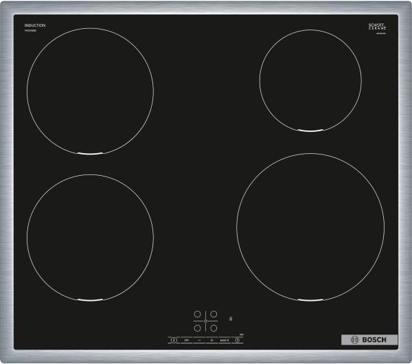 Bosch PIE645BB5E - Serie 4, Induktionskochfeld, Schwarz, Mit Rahmen aufliegend, 60 cm